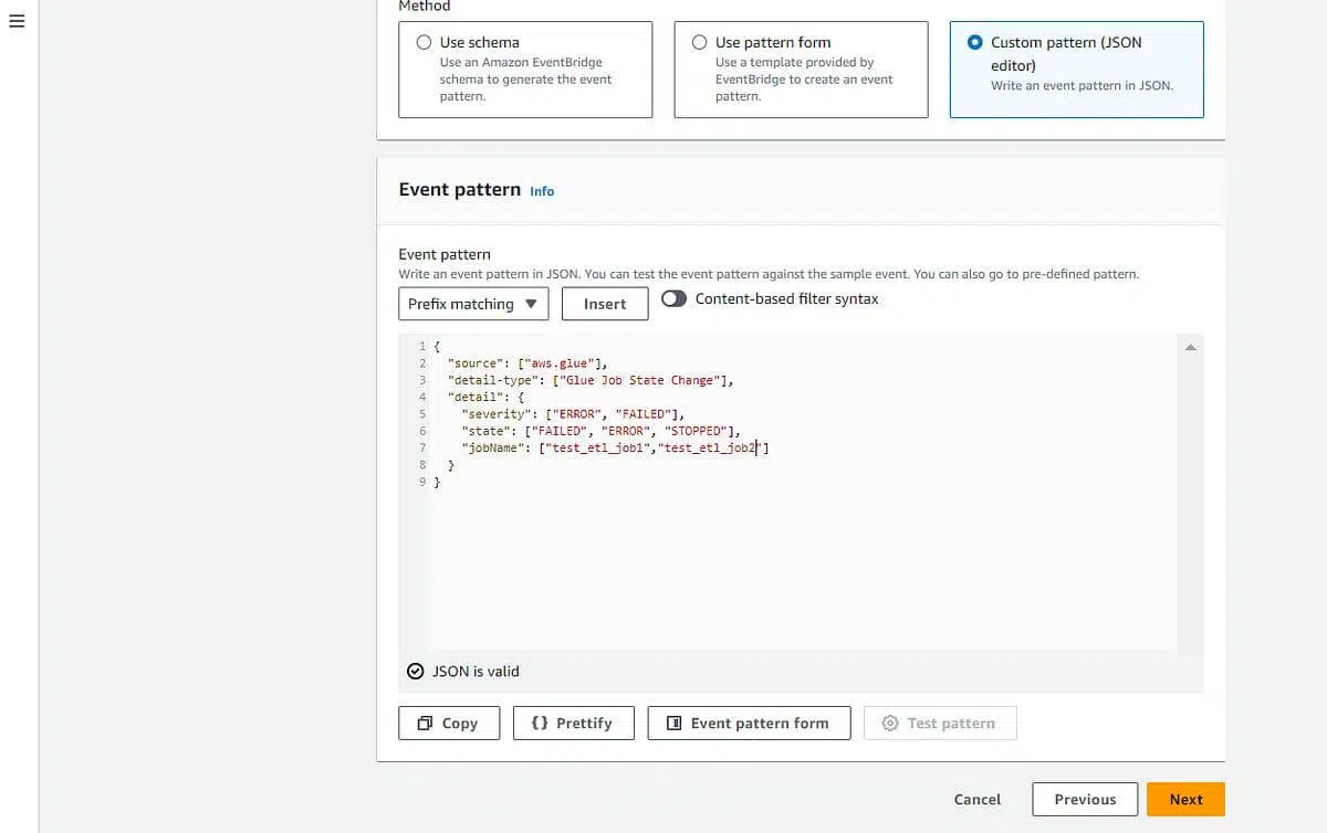 screenshot image: you can define the event pattern that triggers this rule-this can be based on various factors like event source-event type or event pattern - 3