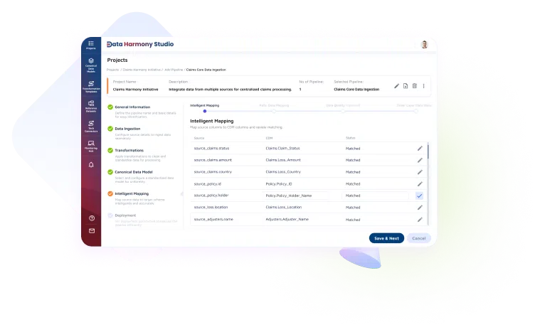 Product screenshot of the Data Harmony Studio