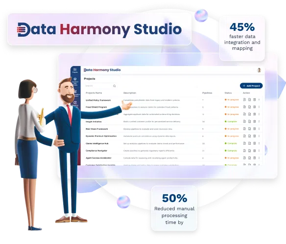 Banner image of the Intelligent Data Harmonization with AI - Data Harmony Studio